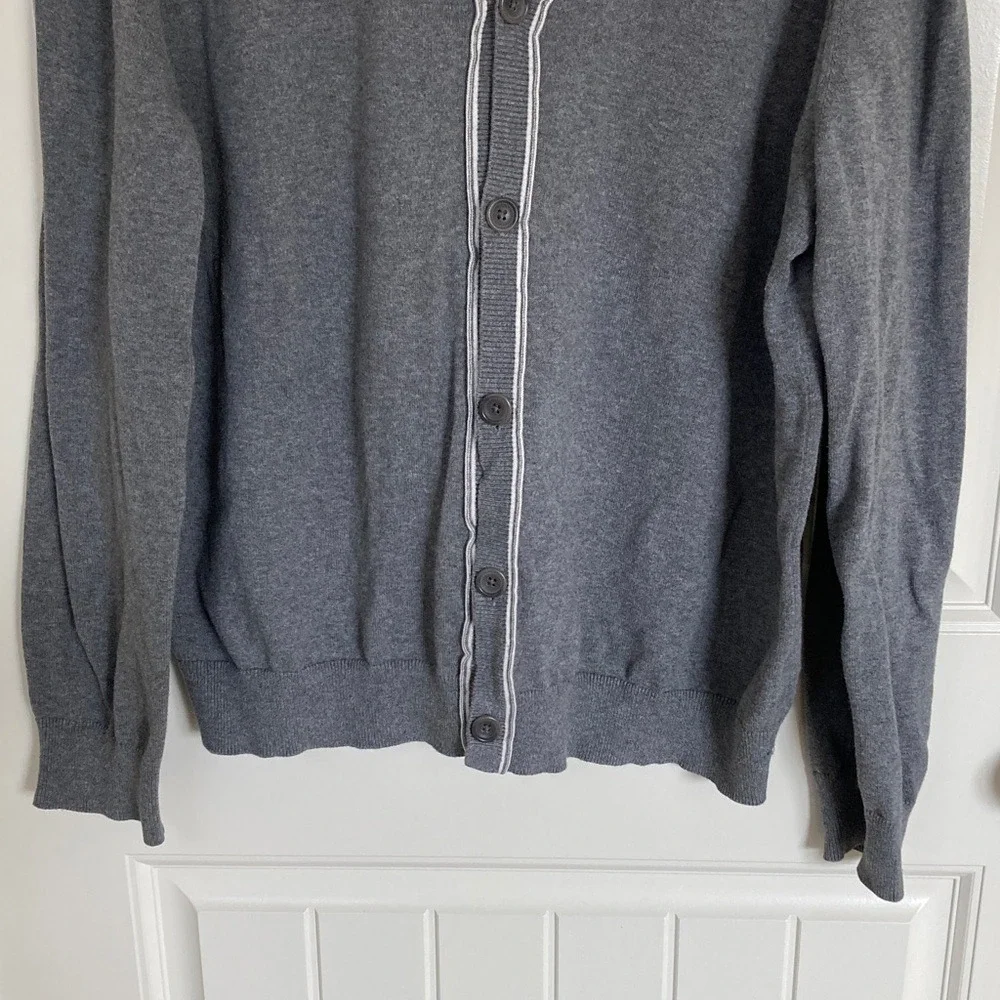 Banana Republic Men's Gray Button Up‎ Cardigan Sweater Size XL Grandpa Classic